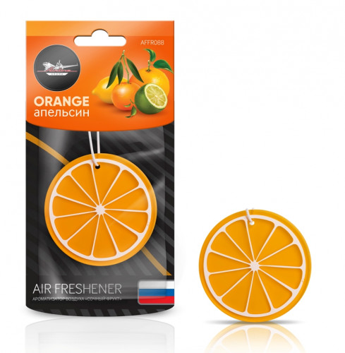 Ароматизатор подвесной пластик "Сочный фрукт" апельсин (AIRLINE) AFFR088