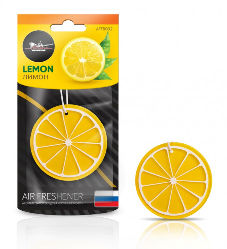 Ароматизатор подвесной пластик "Сочный фрукт" лимон (AIRLINE) AFFR092