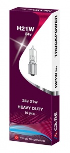 Автомобильная лампа CA-RE H21W Heavy Duty (вибростойкая)  24В арт.30146