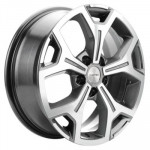 Khomen Wheels KHW1710 (Chery tigo 7pro) 6,5x17 5x108 ET33 D60,1 Gray-FP