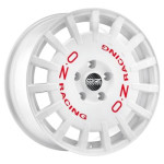 OZ Rally Racing 8x17 5x100 ET48 D68 Race White + Red Lettering