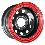 Off-Road Wheels УАЗ с бедлоком (красный) 8x15 5x139,7 ET-19 D110 Черный