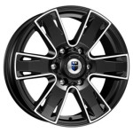 K&K Севенна-оригинал (КС726) 7x17 6x114,3 ET39 D67,1 Алмаз черный