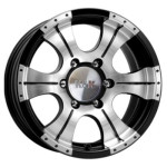 K&K Байконур (КС465М) 8x16 6x139,7 ET0 D108,5 Алмаз черный