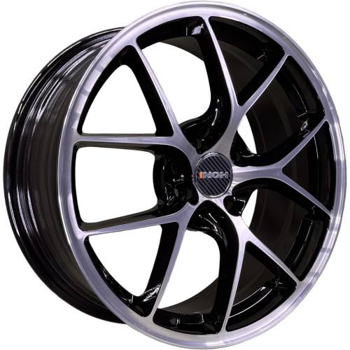 INCH FA8538 7x17 5x108 ET33 D60,1 Gloss Black Machined Face