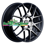INCH FA8541 7x17 5x100 ET38 D57,1 Gloss Black Machined Face
