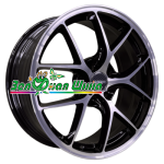 INCH FA8538 7x17 5x114,3 ET45 D67,1 Gloss Black Machined Face