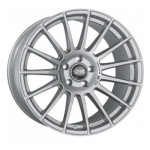 OZ Superturismo LM 8x18 5x112 ET48 D75 Matt Race Silver + Black Lettering