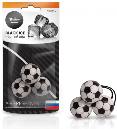 Ароматизатор подвесной "Футбол" черный лед (AIRLINE) AFFO126