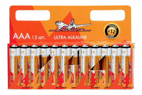 Батарейка AAA LR03 щелочная (AIRLINE) (12шт) AAA-12