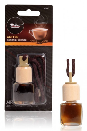 Ароматизатор подвесной "Бутылочка" бодрящий кофе AIRLINE AFBU075
