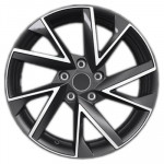 Khomen Wheels V-Spoke 714 (17 ZV Caroq) 7x17 5x112 ET45 D57,1 Black-FP