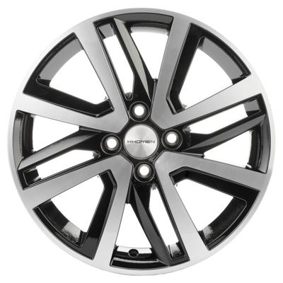 Khomen Wheels V-Spoke 609 (16_Vesta/Largus) 6x16 4x100 ET50 D60,1 Black-FP