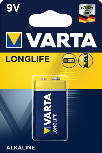Батарейки VARTA LONGLIFE 9V бл. 1