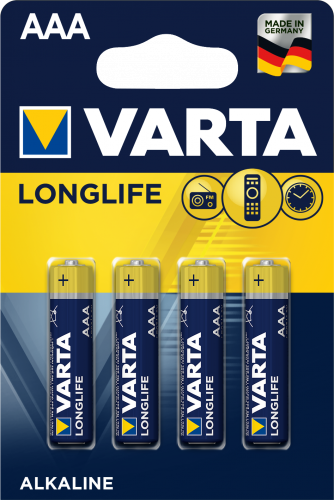 Батарейки VARTA LONGLIFE AAA бл. 4